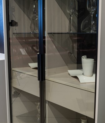 «Модена» Неман Шкаф-витрина комбинированный низкий 2 стеклодвери МН-048-23