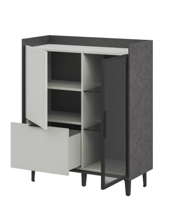 «Модена» Неман Шкаф-витрина комбинированный низкий 1 стеклодверь МН-048-24