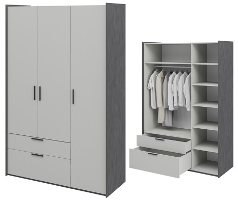 «Модена» Неман Шкаф 3-х створчатый с ящиками для одежды МН-048-13