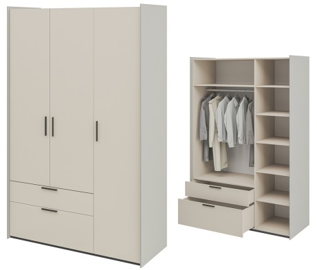 «Модена» Неман Шкаф 3-х створчатый с ящиками для одежды МН-048-13