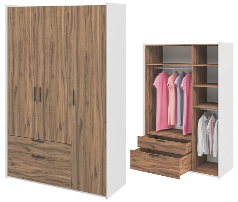 «Модена» Неман Шкаф 3-х створчатый с ящиками для одежды МН-048-13