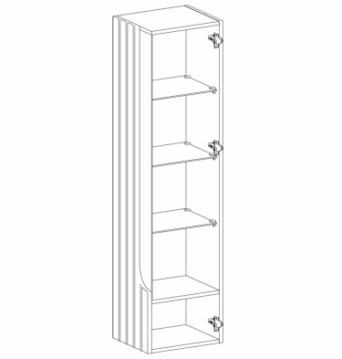 «Лоренсо» Неман Шкаф навесной витрина МН-043-02/03