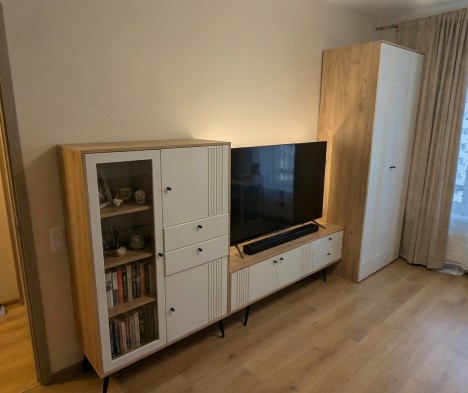 «Вега Саксония» Тумба под ТВ 1500 с ящиками Миндаль «Вега Саксония» Тумба под ТВ 1500 с ящиками Миндаль