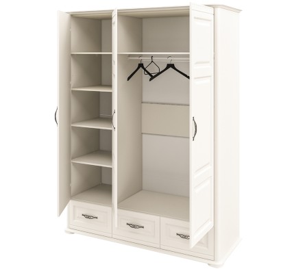 «Марсель» Неман Шкаф 3-х створчатый с ящиками для одежды МН-126-03