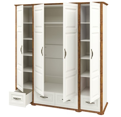 «Марсель» Неман Шкаф 4-х створчатый с ящиками для одежды МН-126-03