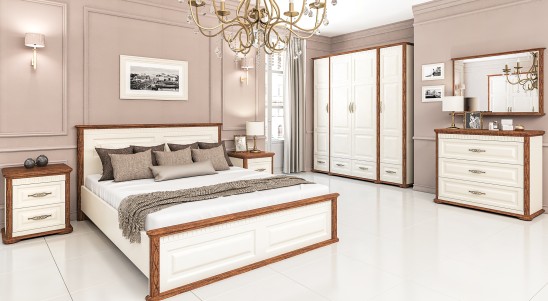 «Марсель» Неман Шкаф 4-х створчатый с ящиками для одежды МН-126-03