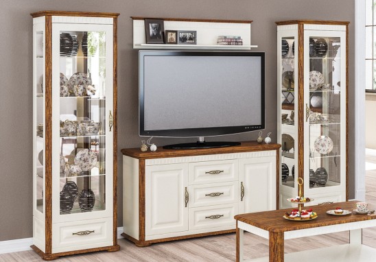 «Марсель» Неман Шкаф-витрина с ящиком МН-126-12