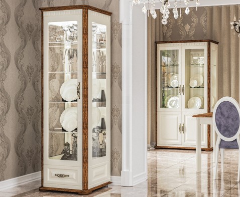 «Марсель» Неман Шкаф-витрина 2-х дверный МН-126-19 «Марсель» Неман Шкаф-витрина 2-х дверный МН-126-19