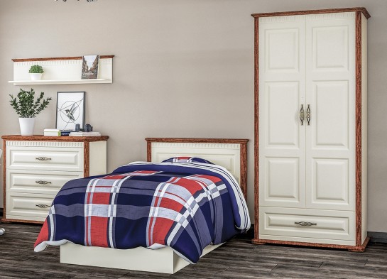 «Марсель» Неман Шкаф 2-х створчатый с ящиком для одежды МН-126-05-200