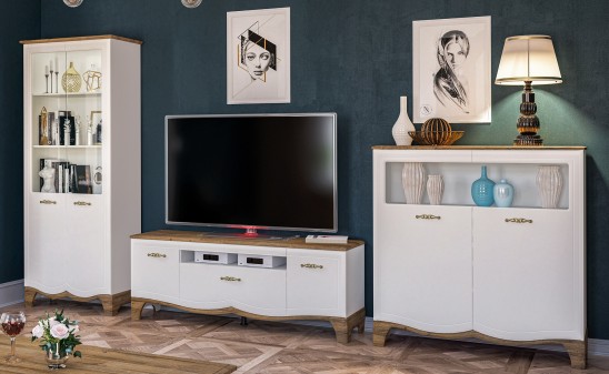 «Тиффани-NEW» Неман Шкаф-витрина 2 стеклодвери МН-041-11