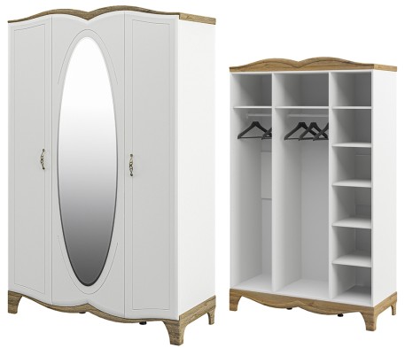 «Тиффани-NEW» Неман Шкаф 3-х створчатый 140 для одежды МН-041-03 «Тиффани-NEW» Неман Шкаф 3-х створчатый 140 для одежды МН-041-03