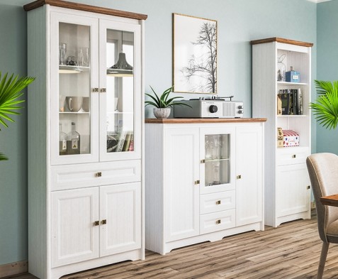 «Тиволи» Неман Шкаф-витрина 2 стеклодвери МН-035-08