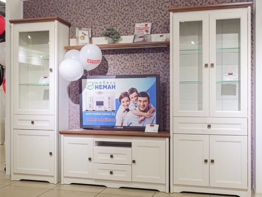 «Тиволи» Неман Шкаф-витрина 2 стеклодвери МН-035-08