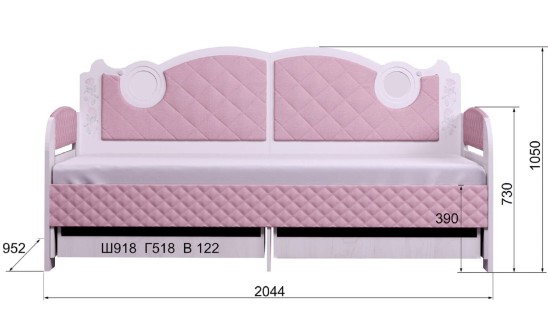 Кровать с матрасом из зала -50% «Розалия» 90x200 с подсветкой