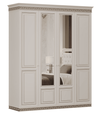 «Берта» Арида (белый жемчуг) Шкаф четырехдверный 