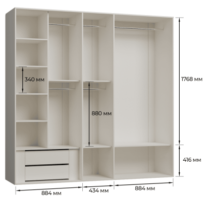 «Берта» Арида (белый жемчуг) Шкаф пятидверный 