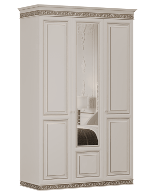 «Берта» Арида (белый жемчуг) Шкаф трехдверный 