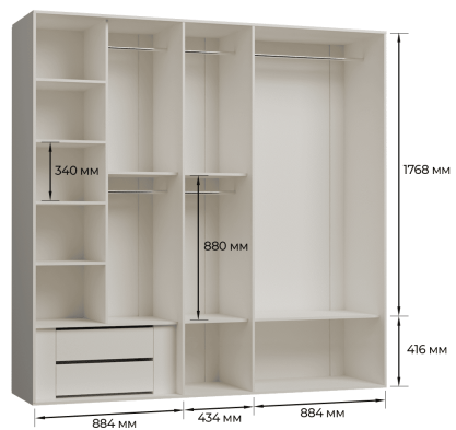 «Берта» Арида (фарина орех) Шкаф пятидверный 