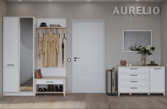 «Aurelio» 87 Шкаф 2-х створчатый узкий в прихожую