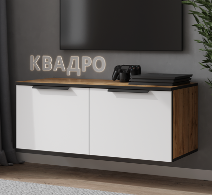 «Квадро» Дверь распашная М380х496 гладкая для тумбы под ТВ «Квадро» Дверь распашная М380х496 гладкая для тумбы под ТВ