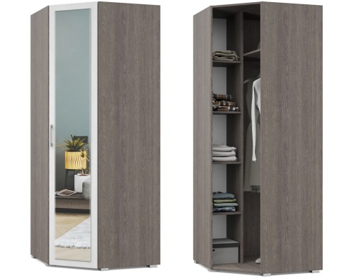 «Ева» Шкаф угловой с зеркалом Е58