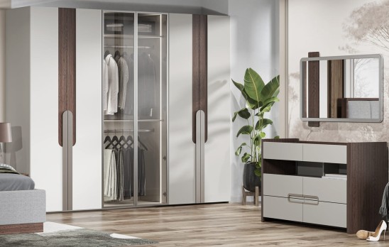 «Диана» Модульный спальный гарнитур (Венге/Серый Кашемир)