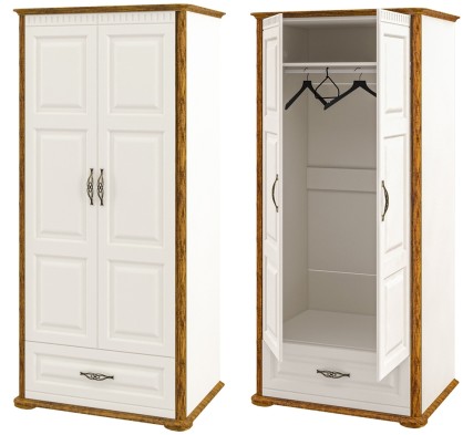 «Марсель» Неман Шкаф 2-х створчатый с ящиком для одежды МН-126-05-200