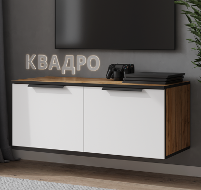 «Квадро» Корпус тумбы под ТВ 1000 комбинированной