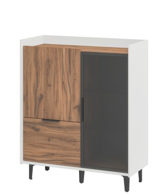 «Модена» Неман Шкаф-витрина комбинированный низкий 1 стеклодверь МН-048-24