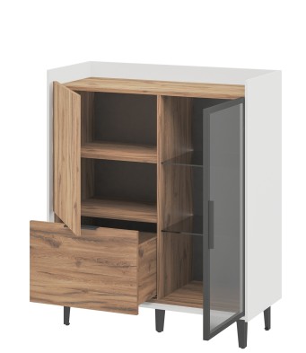 «Модена» Неман Шкаф-витрина комбинированный низкий 1 стеклодверь МН-048-24