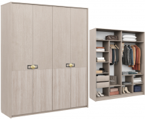 «Муза» Шкаф 4-х створчатый с ящиками м.24