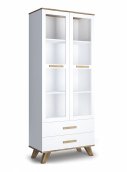 Шкаф-витрина 800 ГТ.0129.303 «Вега Скандинавия» (Белый Глянец)